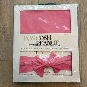 Posh Peanut Swaddle and Headwrap Set